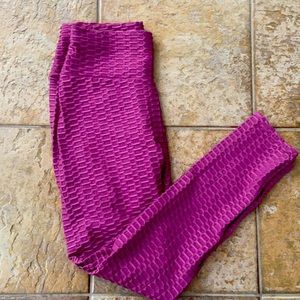 Pink scrunch leggings !